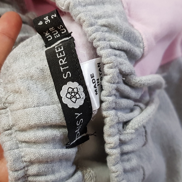 New 2 Toned Pink & Grey Adorable Sweat Pants - Picture 10 of 17